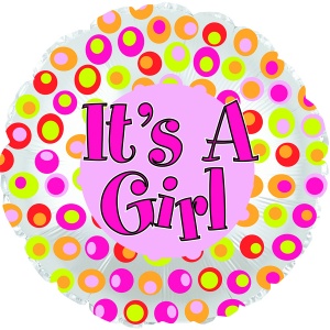 Its a Girl Colorful Dots
